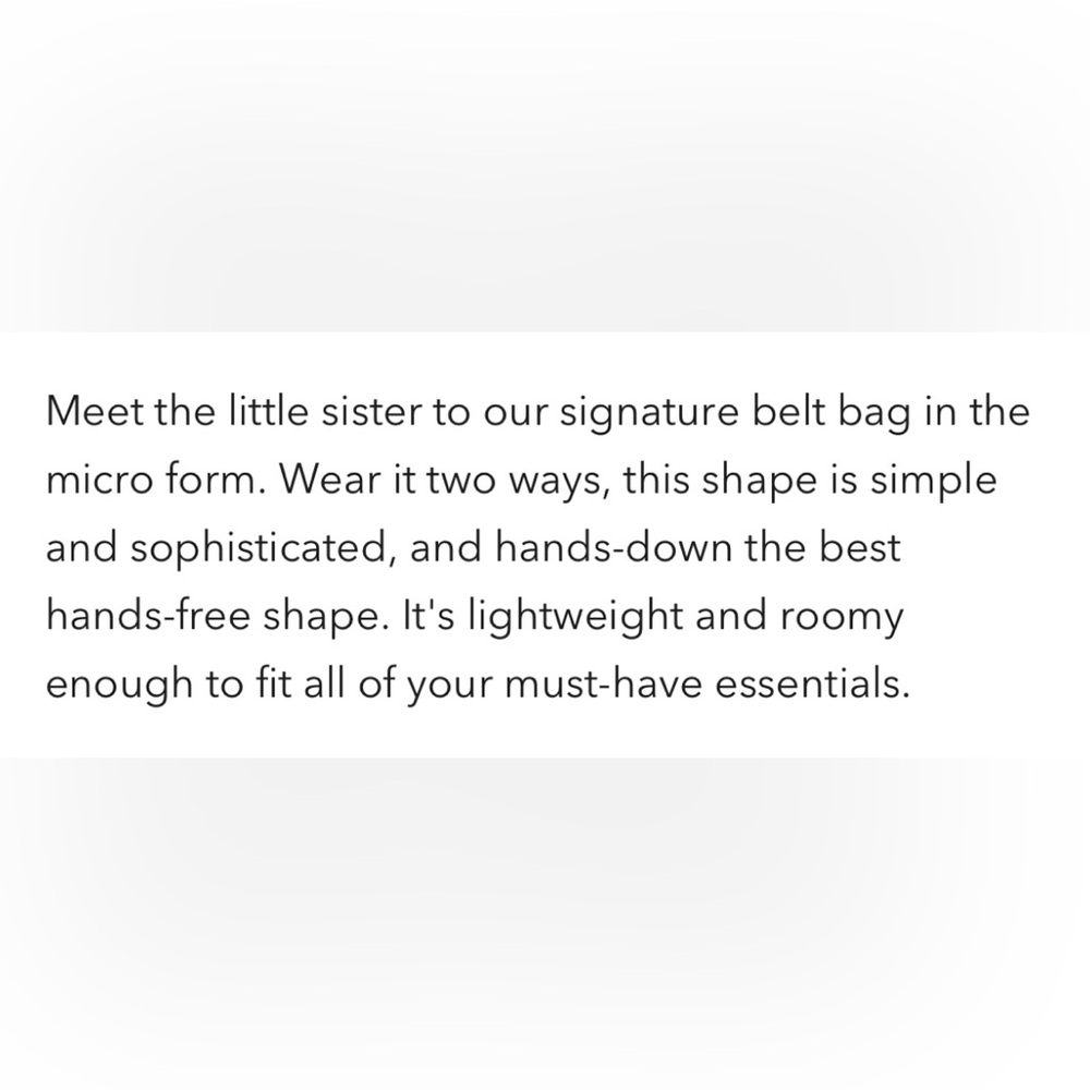 ela Micro Belt Bag - Crossbody Bag with Adjustable Strap - Picture 12 of 12